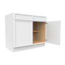 Load image into Gallery viewer, RTA - Slim Shaker Oatmeal - Double Door Cabinets - 39&quot;W x 34.5&quot;H x 24&quot;D