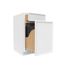 Load image into Gallery viewer, RTA - Slim Shaker Oatmeal - Waste Basket Base Cabinets - 18&quot;W x 34.5&quot;H x 24&quot;D