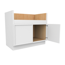 Load image into Gallery viewer, RTA - Slim Shaker Oatmeal - Farm Sink Base Cabinets - 39&quot;W x 34.5&quot;H x 24&quot;D