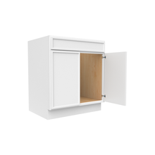 Load image into Gallery viewer, RTA - Slim Shaker Oatmeal - Sink Base Cabinets - 30&quot;W x 34.5&quot;H x 24&quot;D