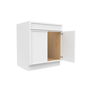 RTA - Slim Shaker Oatmeal - Sink Base Cabinets - 30"W x 34.5"H x 24"D