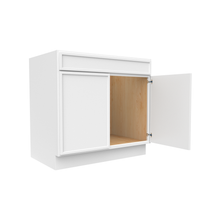 Load image into Gallery viewer, RTA - Slim Shaker Oatmeal - Sink Base Cabinets - 36&quot;W x 34.5&quot;H x 24&quot;D
