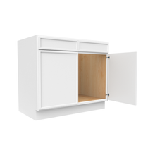 Load image into Gallery viewer, RTA - Slim Shaker Oatmeal - Sink Base Cabinets - 39&quot;W x 34.5&quot;H x 24&quot;D