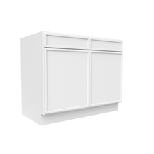 Load image into Gallery viewer, RTA - Slim Shaker Oatmeal - Sink Base Cabinets - 42&quot;W x 34.5&quot;H x 24&quot;D