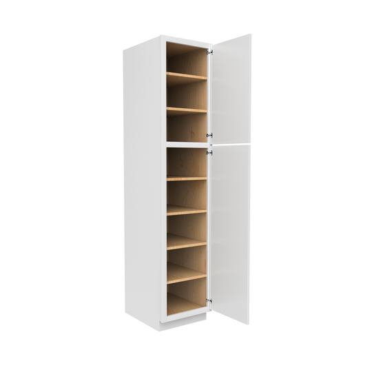 RTA - Slim Shaker Oatmeal - Single Door Pantry Cabinets - 18"W x 84"H x 24"D
