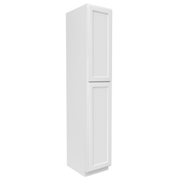 RTA - Slim Shaker Oatmeal - Single Door Pantry Cabinets - 18
