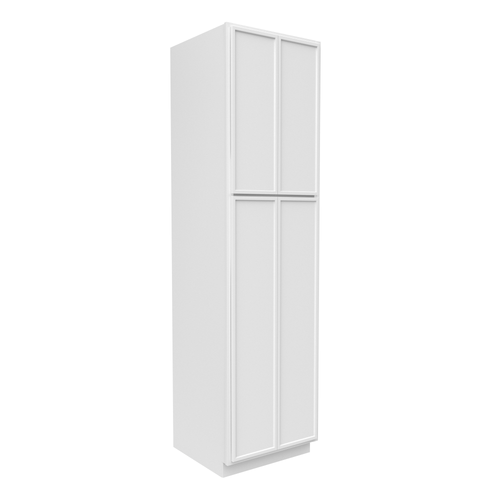 RTA - Slim Shaker Oatmeal - Double Door Pantry Cabinets - 24