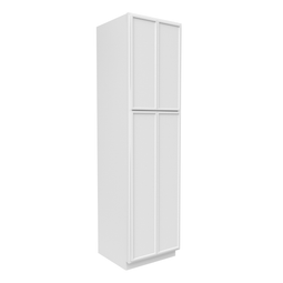 RTA - Slim Shaker Oatmeal - Double Door Pantry Cabinets - 24