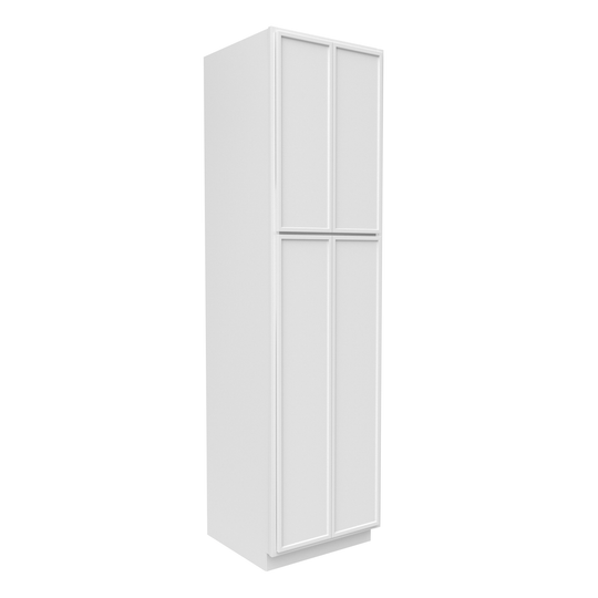 RTA - Slim Shaker Oatmeal - Double Door Pantry Cabinets - 24"W x 90"H x 24"D