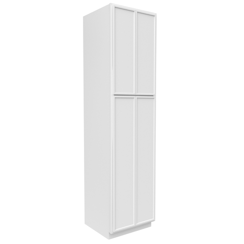 RTA - Slim Shaker Oatmeal - Double Door Pantry Cabinets - 24