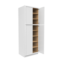 Load image into Gallery viewer, RTA - Slim Shaker Oatmeal - Double Door Pantry Cabinets - 30&quot;W x 84&quot;H x 24&quot;D