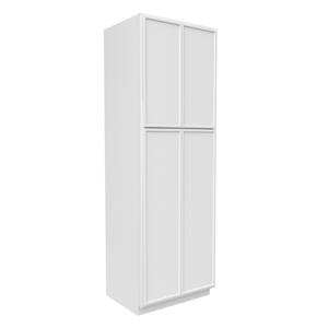 RTA - Slim Shaker Oatmeal - Double Door Pantry Cabinets - 30"W x 90"H x 24"D