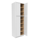 Load image into Gallery viewer, RTA - Slim Shaker Oatmeal - Double Door Pantry Cabinets - 30&quot;W x 96&quot;H x 24&quot;D