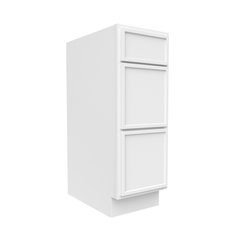 RTA - Slim Shaker Oatmeal - Vanity Drawer Base Cabinets - 12