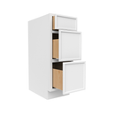 Load image into Gallery viewer, RTA - Slim Shaker Oatmeal - Vanity Drawer Base Cabinets - 12&quot;W x 34.5&quot;H x 21&quot;D