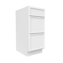 Load image into Gallery viewer, RTA - Slim Shaker Oatmeal - Vanity Drawer Base Cabinets - 15&quot;W x 34.5&quot;H x 21&quot;D