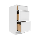 Load image into Gallery viewer, RTA - Slim Shaker Oatmeal - Vanity Drawer Base Cabinets - 15&quot;W x 34.5&quot;H x 21&quot;D