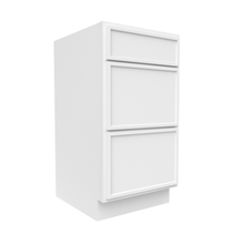 Load image into Gallery viewer, RTA - Slim Shaker Oatmeal - Vanity Drawer Base Cabinets - 18&quot;W x 34.5&quot;H x 21&quot;D