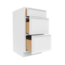 Load image into Gallery viewer, RTA - Slim Shaker Oatmeal - Vanity Drawer Base Cabinets - 18&quot;W x 34.5&quot;H x 21&quot;D