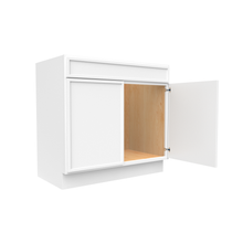 Load image into Gallery viewer, RTA - Slim Shaker Oatmeal - Vanity Sink Base Cabinets - 36&quot;W x 34.5&quot;H x 21&quot;D