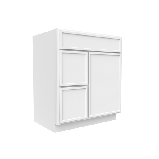 RTA - Slim Shaker Oatmeal - Vanity Sink Drawer Base Cabinets - 30"W x 34.5"H x 21"D - SSO-VSD30R