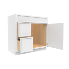 Load image into Gallery viewer, RTA - Slim Shaker Oatmeal - Vanity Sink Drawer Base Cabinets - 36&quot;W x 34.5&quot;H x 21&quot;D - SSO-VSD36R