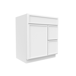 RTA - Slim Shaker Oatmeal - Vanity Sink Drawer Base Cabinets - 30