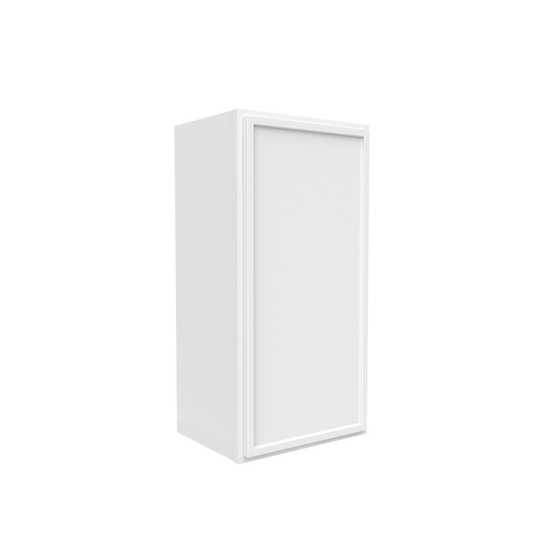 RTA - Slim Shaker Oatmeal - 30"Height Single Door Wall Cabinets - 15"W x 30"H x 12"D