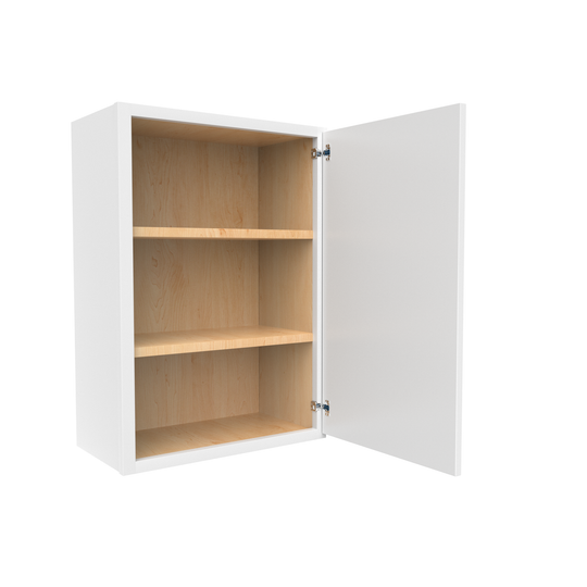 RTA - Slim Shaker Oatmeal - 30"Height Single Door Wall Cabinets - 21"W x 30"H x 12"D