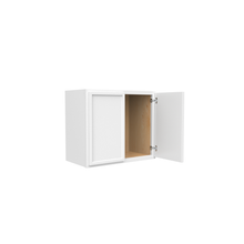 Load image into Gallery viewer, RTA - Slim Shaker Oatmeal - 18&quot;Height Double Door Wall Cabinets - 24&quot;W x 18&quot;H x 12&quot;D
