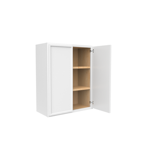 RTA - Slim Shaker Oatmeal - 30"Height Double Door Wall Cabinets - 24"W x 30"H x 12"D