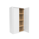 Load image into Gallery viewer, RTA - Slim Shaker Oatmeal - 42&quot;Height Double Door Wall Cabinets - 24&quot;W x 42&quot;H x 12&quot;D