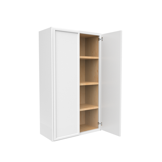 RTA - Slim Shaker Oatmeal - 42"Height Double Door Wall Cabinets - 24"W x 42"H x 12"D