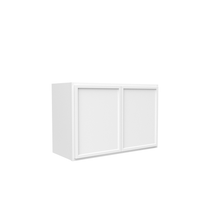Load image into Gallery viewer, RTA - Slim Shaker Oatmeal - 18&quot;Height Double Door Wall Cabinets - 27&quot;W x 18&quot;H x 12&quot;D