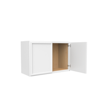 Load image into Gallery viewer, RTA - Slim Shaker Oatmeal - 18&quot;Height Double Door Wall Cabinets - 27&quot;W x 18&quot;H x 12&quot;D