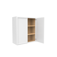 Load image into Gallery viewer, RTA - Slim Shaker Oatmeal - 30&quot;Height Double Door Wall Cabinets - 27&quot;W x 30&quot;H x 12&quot;D