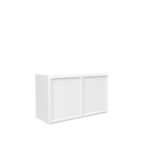 Load image into Gallery viewer, RTA - Slim Shaker Oatmeal - 18&quot;Height Double Door Wall Cabinets - 30&quot;W x 18&quot;H x 12&quot;D