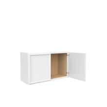 Load image into Gallery viewer, RTA - Slim Shaker Oatmeal - 18&quot;Height Double Door Wall Cabinets - 30&quot;W x 18&quot;H x 12&quot;D