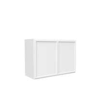 Load image into Gallery viewer, RTA - Slim Shaker Oatmeal - 21&quot;Height Double Door Wall Cabinets - 30&quot;W x 21&quot;H x 12&quot;D
