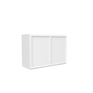 RTA - Slim Shaker Oatmeal - 21"Height Double Door Wall Cabinets - 30"W x 21"H x 12"D