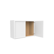 Load image into Gallery viewer, RTA - Slim Shaker Oatmeal - 21&quot;Height Double Door Wall Cabinets - 30&quot;W x 21&quot;H x 12&quot;D
