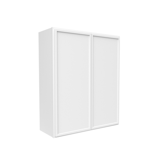 RTA - Slim Shaker Oatmeal - 36"Height Double Door Wall Cabinets - 30"W x 36"H x 12"D