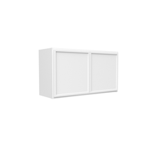 Load image into Gallery viewer, RTA - Slim Shaker Oatmeal - 18&quot;Height Double Door Wall Cabinets - 33&quot;W x 18&quot;H x 12&quot;D