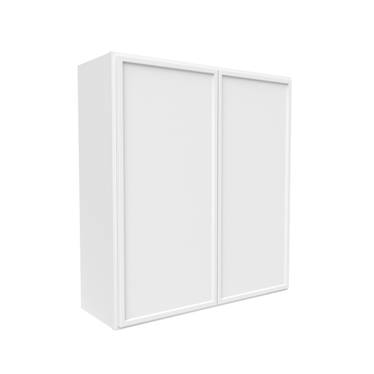 RTA - Slim Shaker Oatmeal - 36"Height Double Door Wall Cabinets - 33"W x 36"H x 12"D