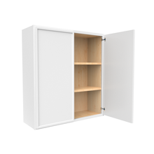 Load image into Gallery viewer, RTA - Slim Shaker Oatmeal - 36&quot;Height Double Door Wall Cabinets - 33&quot;W x 36&quot;H x 12&quot;D