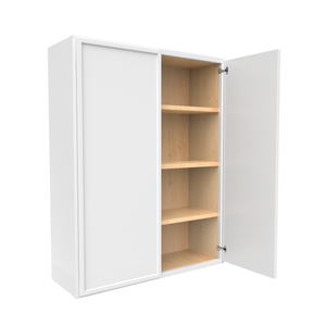 RTA - Slim Shaker Oatmeal - 42"Height Double Door Wall Cabinets - 33"W x 42"H x 12"D