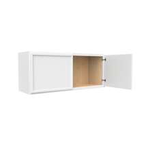 Load image into Gallery viewer, RTA - Slim Shaker Oatmeal - 15&quot;Height Double Door Wall Cabinets - 36&quot;W x 15&quot;H x 12&quot;D