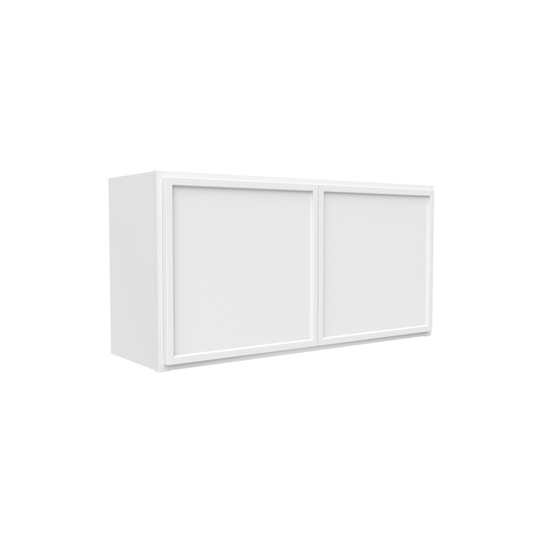 RTA - Slim Shaker Oatmeal - 18"Height Double Door Wall Cabinets - 36"W x 18"H x 12"D