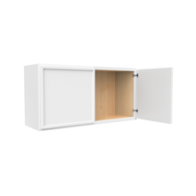 Load image into Gallery viewer, RTA - Slim Shaker Oatmeal - 18&quot;Height Double Door Wall Cabinets - 36&quot;W x 18&quot;H x 12&quot;D