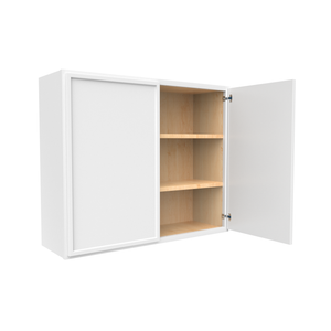 RTA - Slim Shaker Oatmeal - 30"Height Double Door Wall Cabinets - 36"W x 30"H x 12"D